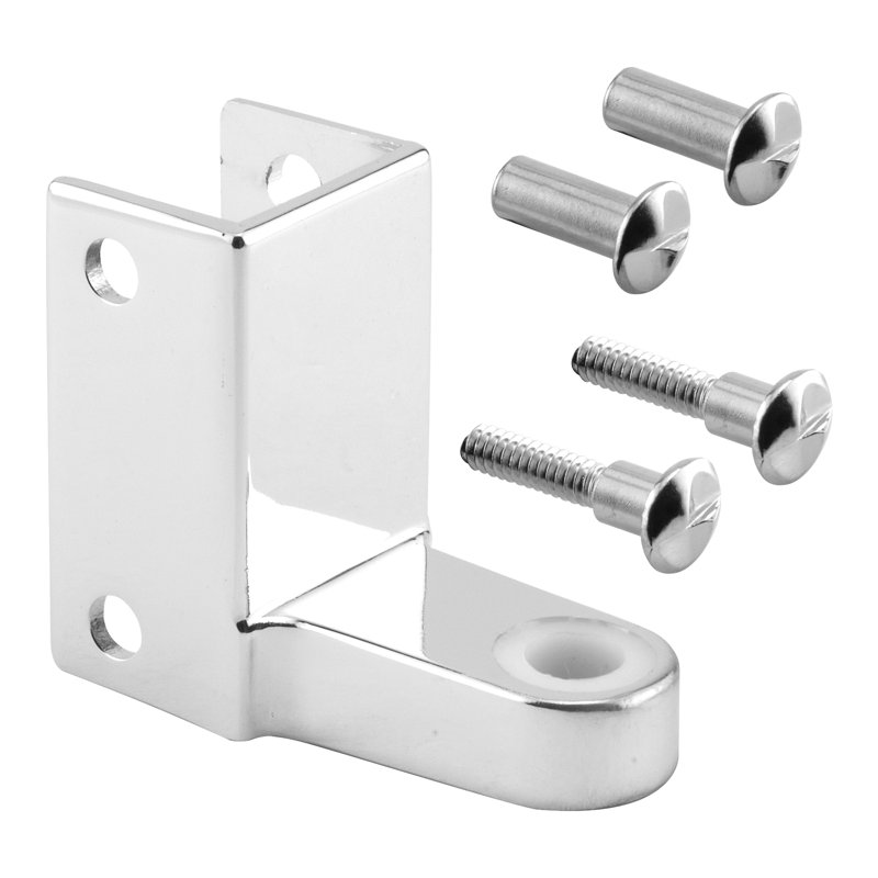 Charnière pivotante à fixation sur poteau Prime-Line, 1 po, Zamak coulé, chrome, plateau, paquet de 1