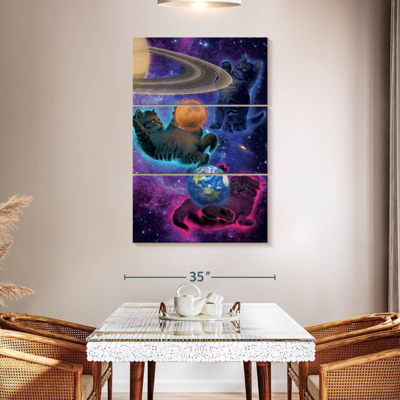 Brampt Cosmic Kittens, 50" H x 32" W