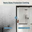 Porte de douche coulissante semi-encadrée en nickel brossé avec verre transparent-121738585