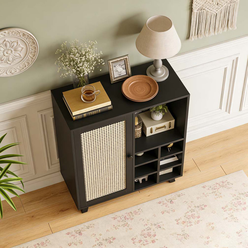 Buffet avec rangement, Noir