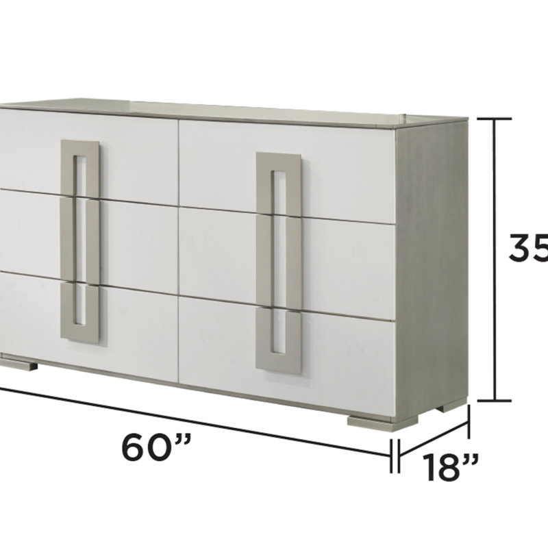 Commode 6 tiroirs Olivia