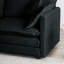 De 3 - 1 + 1 + 3 sièges, tissu en chenille, construction solide, pour un cadre de siège noir relaxant, éponge, espace de chambre confortable