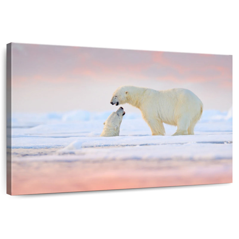 Brampt Playful Arctic Polar Bears, 26" H x 39" W