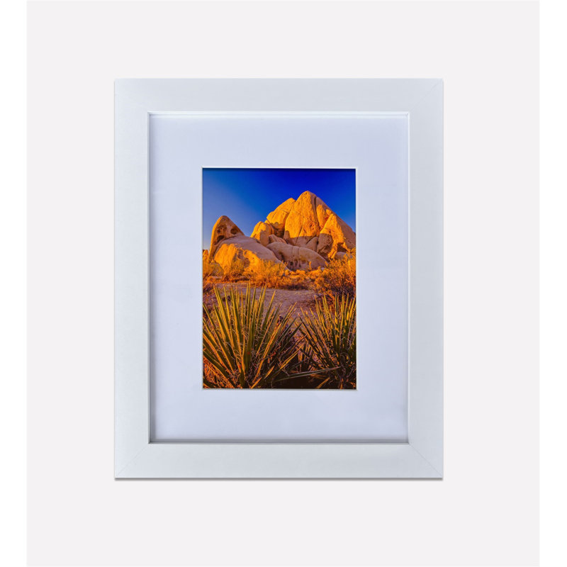 Cadre de photo en panneau de fibres à densité moyenne blanc, montage mural et plateau de table 8 po x 10 po, paquet de 6