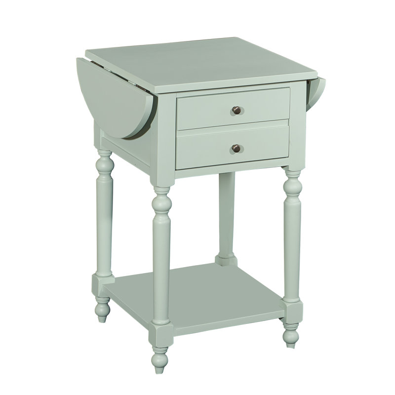 Table de bout avec rangement Tolland, Turquoise