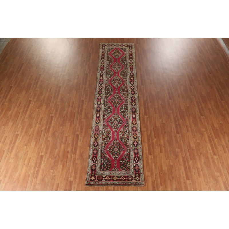 Antique Kazak Vegetable Dye Runner Rug