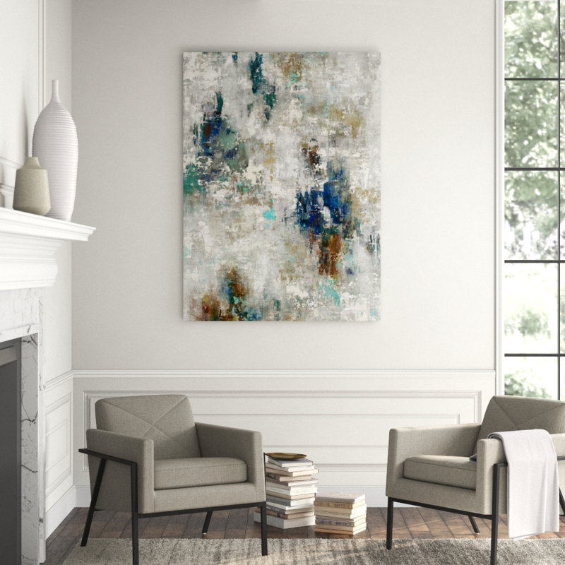 Tracing Illusion Painting by Emma Brooks, 49" H x 36" W x 1.5" D, Glass Coat