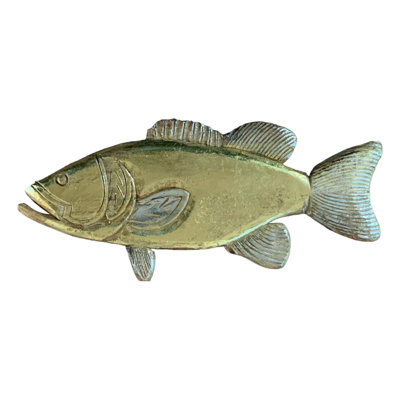 Grouper Wall Hanging Fish - Natural with Gold