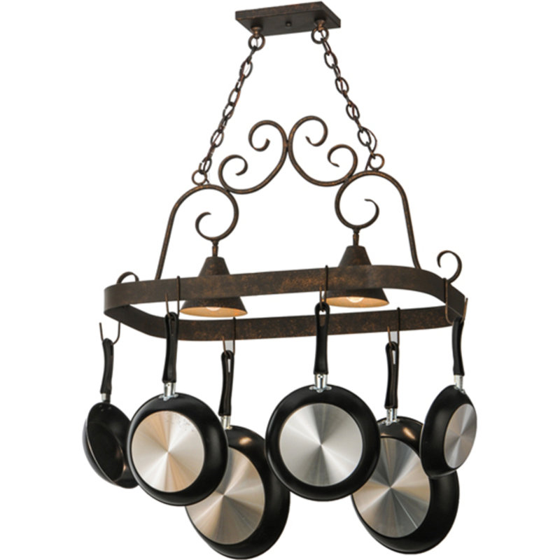 Elana Steel Handcrafted Oval Hanging Pot Rack