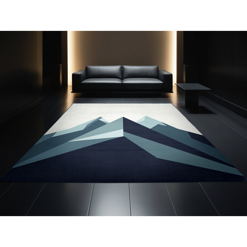 Tapis gris délavé à la machine Pacchiana, 2 pi x 3 pi