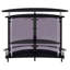 Armoire à vin noire autoportante avec plateau en verre-1589847183