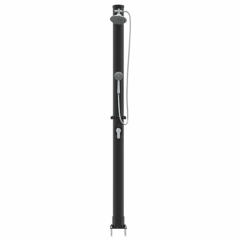Outdoor Solar shower Black PVC and Aluminium Shower Cylindrical Heated
