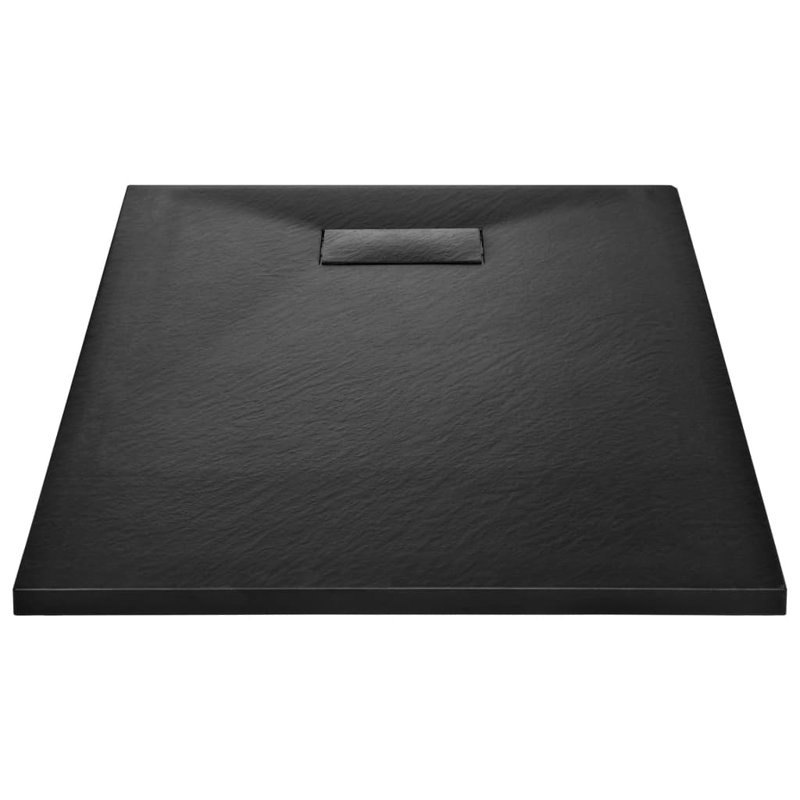 Jamerson Plastic Shower Tray, Black, 4cm H x 100cm W x 80cm D