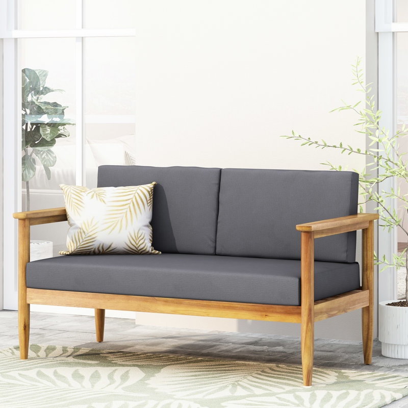 Wood With A Contemporary Form And Water- Seat Cushions Comfortable