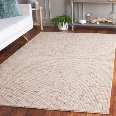 Martha Stewart Hand Tufted Wool Cotton Rug in Rust/Ivory