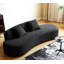 Luxueux canapé incurvé à 4 places avec coussins décoratifs, coussins en mousse haute densité et demi-lune pour une détente confortable