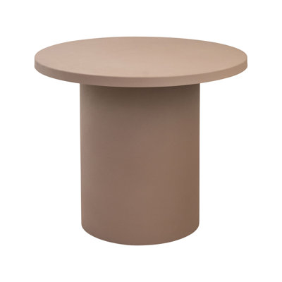 Table ronde en métal texturé