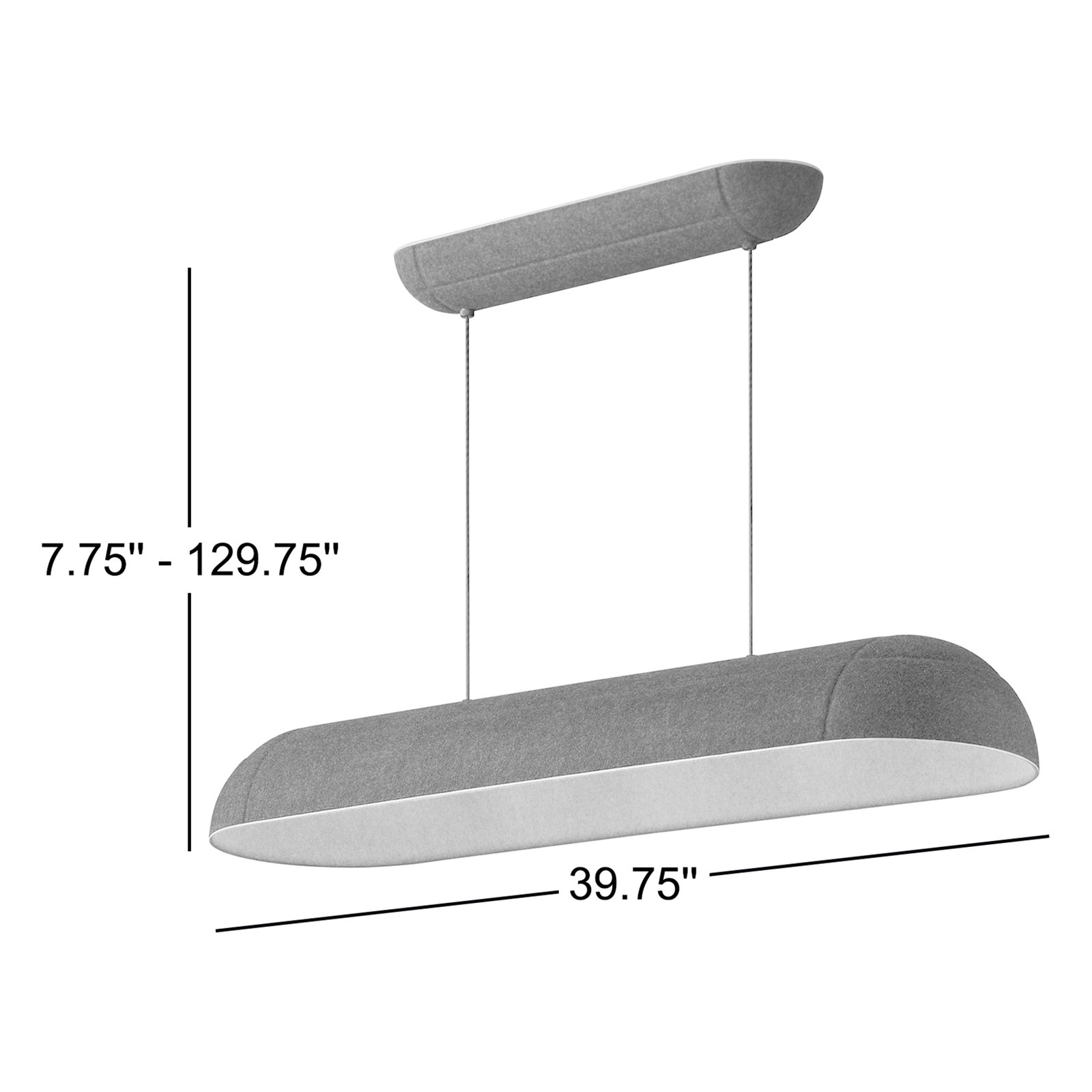 Nava Dimmable Single Light Pendant, Dark Gray