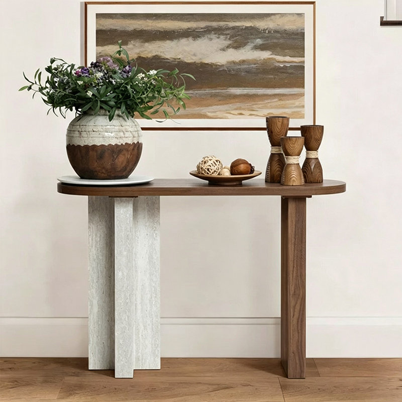 Table d'entrée de style médiéval, H 31,50 po x l 70,86 po x P 13,77 po
