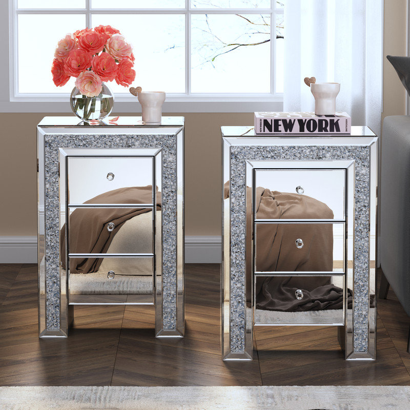 50 cm W Bedside Table