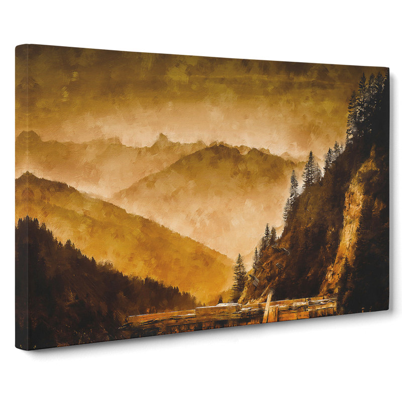 Mountain In Arlberg Pass - Wrapped Canvas, 35cm H x 50cm W x 3cm D
