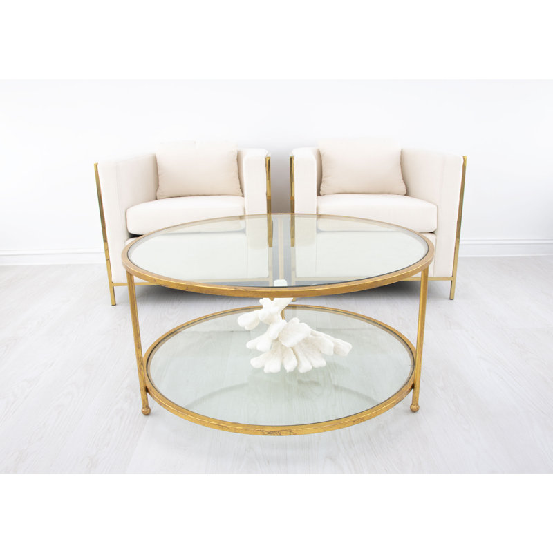 Lilia Coffee Table, Gold