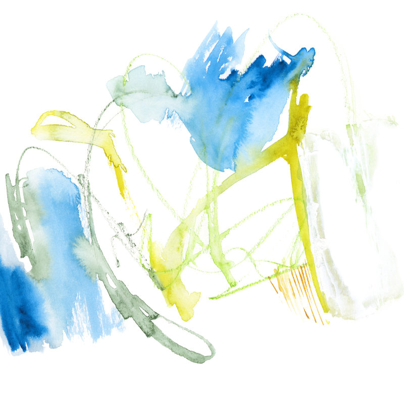 Sea Scrawl I 1 Piece Wrapped Canvas Painting, 122cm H x 122cm W
