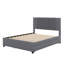 Lit plateforme tapissier avec 2 tiroirs et lit gigogne, tête de lit classique-1646206627-1646206626