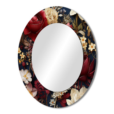 Treport - Pink Traditional Oval Wall Mirror