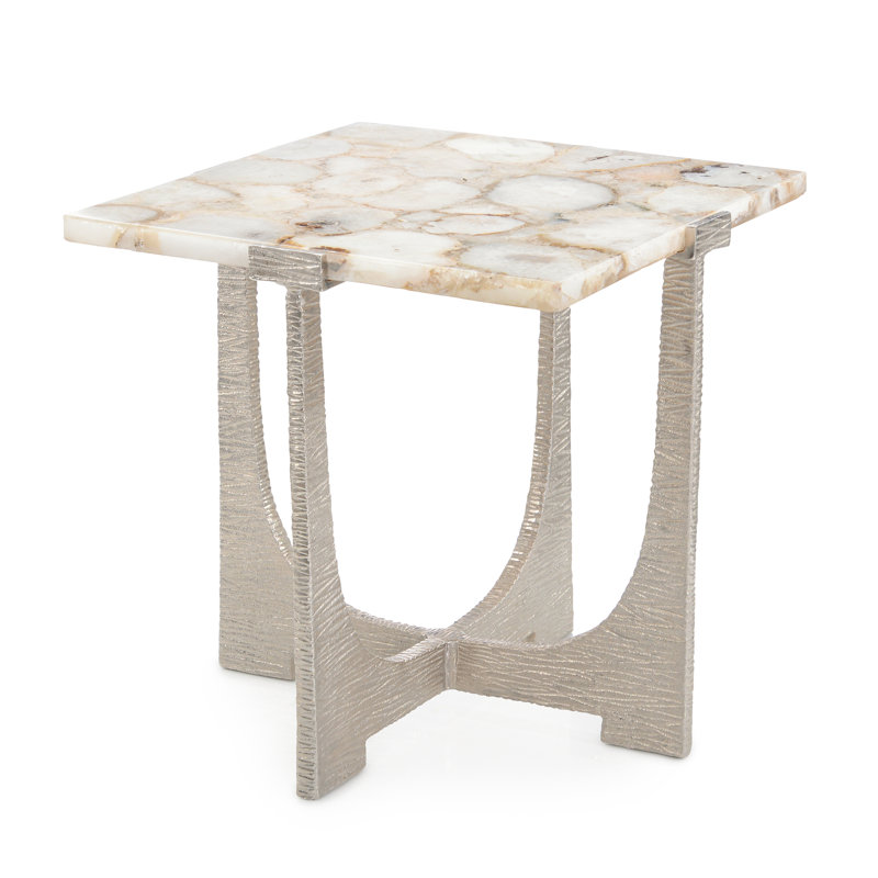Table de bout en agate Unity, nickel