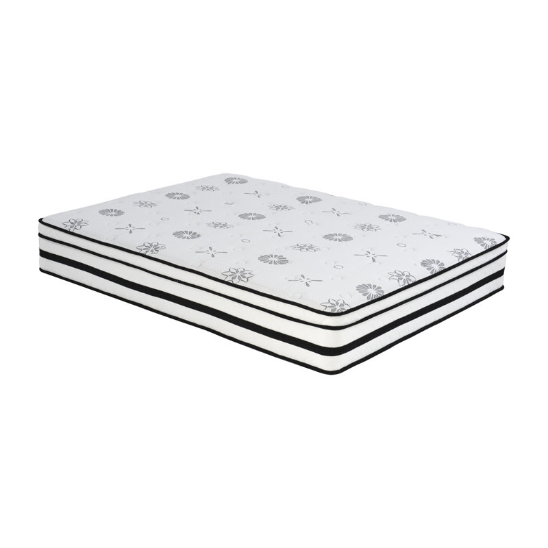 Luxury Medium Hybrid Pocket Coil Mattress In A Box-white + Foam+spring + Queen + Bedroom, Queen