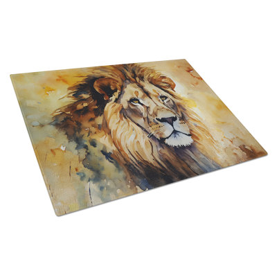 Lion Glass Cutting Board Large