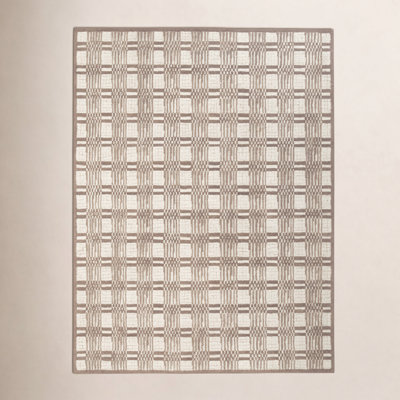 Hand-Tufted Striped Geometric Rug