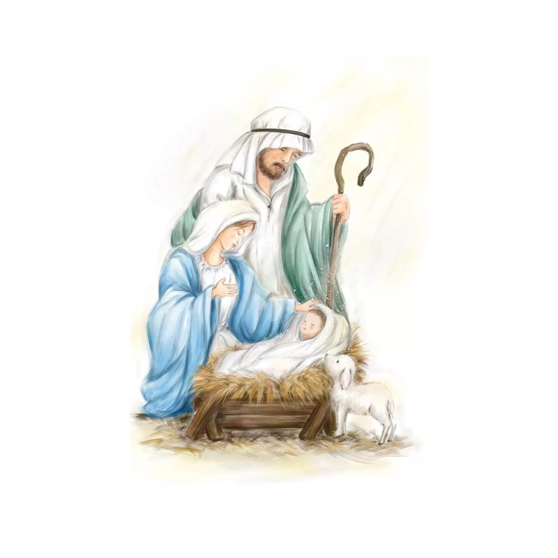 Nativity Jesus Baby by MAKIKO - Wrapped Canvas Print, 66.04 cm H x 45.72 cm W x 3.175 cm D