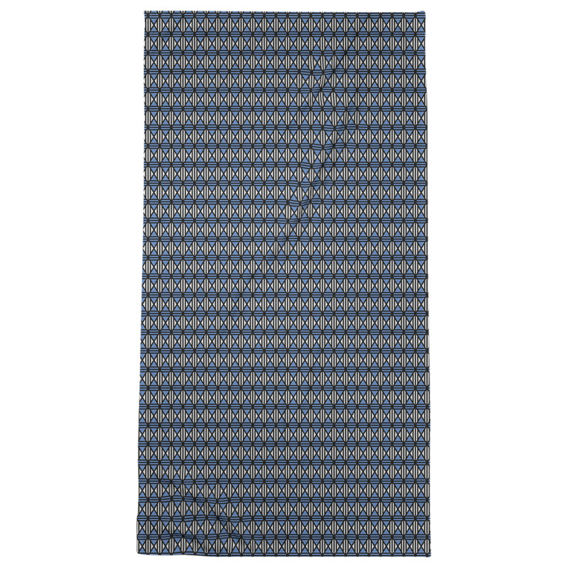Serviette de bain à losanges, bleu