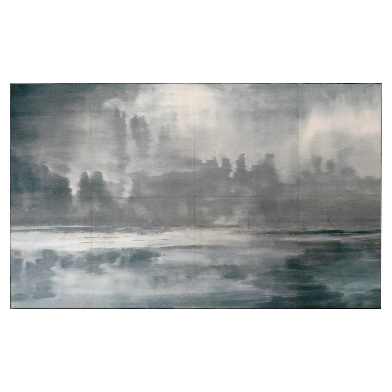 Cloudscape Painting, Navy Blue