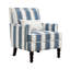 Fauteuil classique rembourré avec garniture cloutée et pieds en bois massif-1416984851