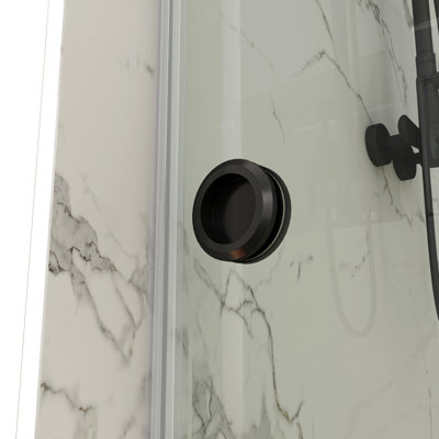 2.28"(58Mm) Bathroom Round Back-To-Back Stainless Steel Shower Glass Door Sliding Knob For 1/4" To 1/2" Thick Glass