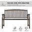 131.5 cm W Aluminium and Steel Garden Bench-922139571