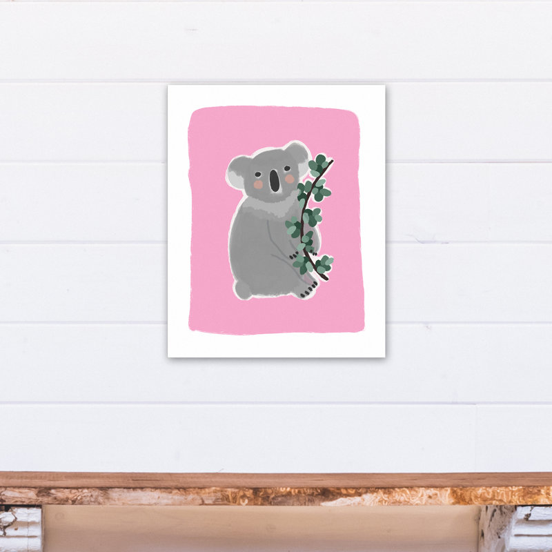 Art sur toile koala doux Briscoe, Rose, H 20 po x l 16 po x P 1,25 po