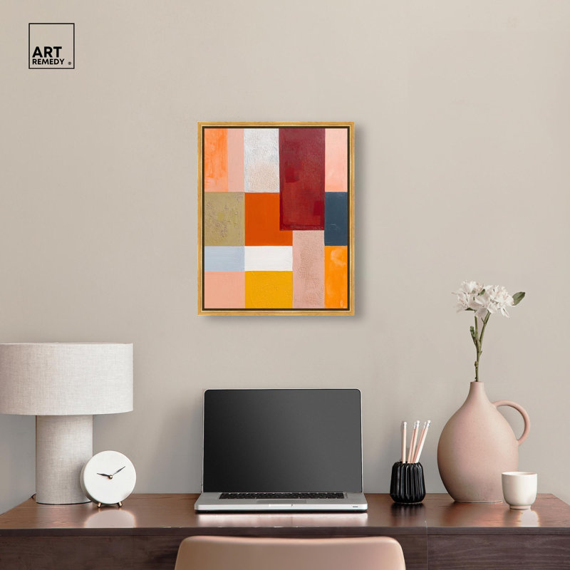 "Poids d'une couleur IV", impression murale sur toile par Art Remedy, cadre doré, 16 x 20, H 21 po x l 17 po