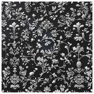 Black White Floral Comforter