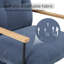 Chaise d'appoint avec coussin amovible bleu