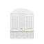 2-Tone Curved Entryway Cabinet With Hooks-1828064404