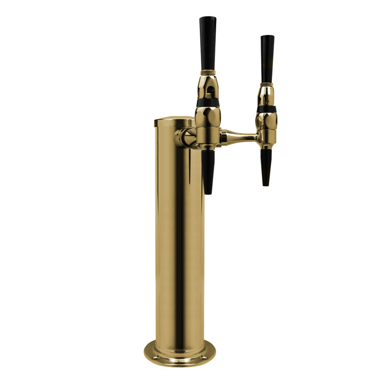 Kegco Dual Tap Conversion Kit with, Brass