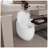Egg-Shaped Single Flush Toilet, 1.28 GPF, Glossy White Ceramic with Quick-Release Seat