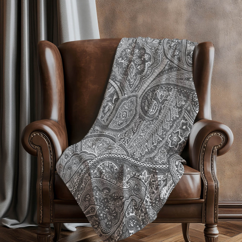 Jeté en cachemire Addison Sherpa ASB623, Gris