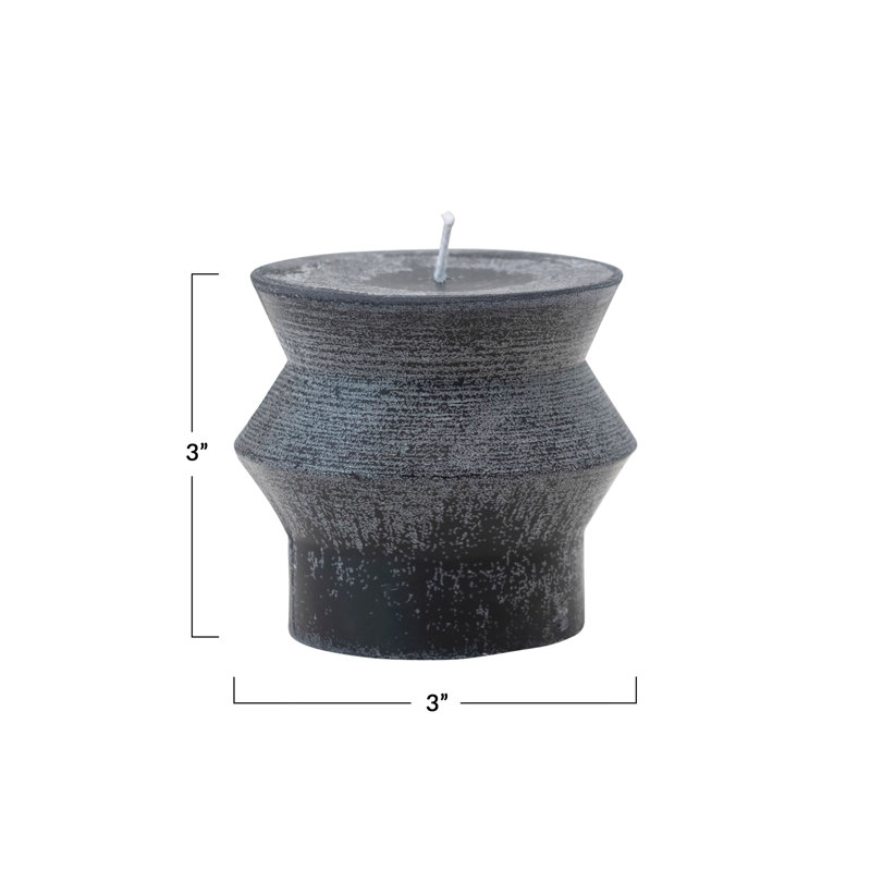 Bougie cylindrique sans parfum, Noir