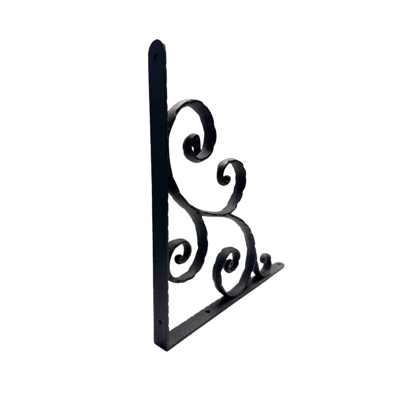 Rustic Shelf Bracket, Black
