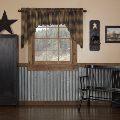 Heidi Cotton Checkered Window Valance